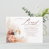 Brunch met het bruid Vrijgezellenfeest Pampas Gras Kaart (Staand voorkant)