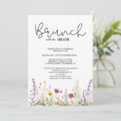 Brunch met het Vrijgezellenfeest Bride Gold Greene Kaart (Staand voorkant)