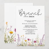 Brunch met het Vrijgezellenfeest Bride Gold Greene Kaart (Voorkant / Achterkant)