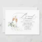 Brunch met het Vrijgezellenfeest Bride Gold Greene Kaart (Voorkant)