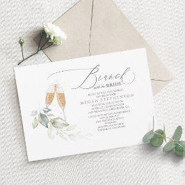 Brunch met het Vrijgezellenfeest Bride Gold Greene Kaart