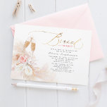 Brunch met het Vrijgezellenfeest Bride Pampas Gras Kaart<br><div class="desc">Pampas gras tropische foliage brudal douche invitations - Brunch met bride</div>