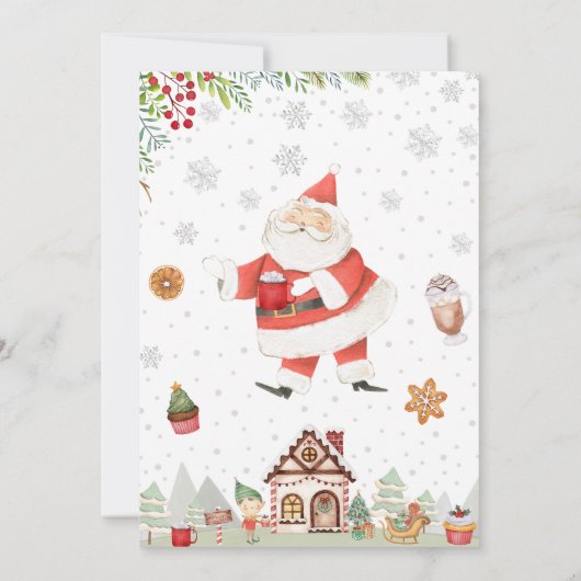 Brunch met kerstfeest kaart (Achterkant)