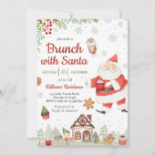 Brunch met Kerstman Kerstfeest Kaart (Voorkant)