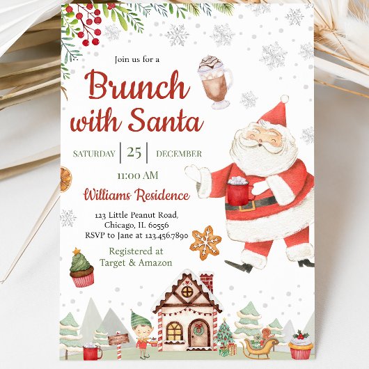 Brunch met Kerstman Kerstfeest Kaart