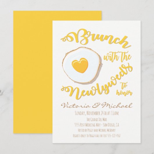 Brunch met newlyweds Post Wedding Kaart (Voorkant / Achterkant)