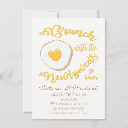 Brunch met newlyweds Post Wedding Kaart (Voorkant)