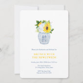 Brunch met pasgetrouwden, na het huwelijksfeest kaart (Voorkant)