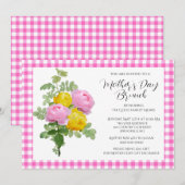 Brunch met Roze Rozen op Moederdag Kaart (Voorkant / Achterkant)