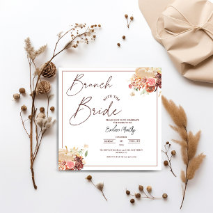 Brunch met The Bride Herfst Floral Vrijgezellenfee Kaart