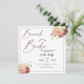 Brunch met The Bride Herfst Floral Vrijgezellenfee Kaart (Staand voorkant)