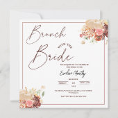 Brunch met The Bride Herfst Floral Vrijgezellenfee Kaart (Voorkant)
