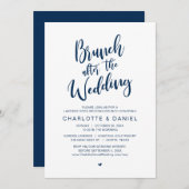 Brunch na de bruiloft, Elopement viering Kaart (Voorkant / Achterkant)