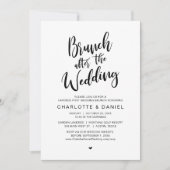Brunch na de bruiloft, Elopement viering Kaart (Voorkant)