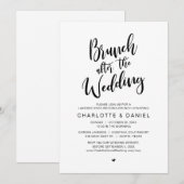 Brunch na de bruiloft, Elopement viering Kaart (Voorkant / Achterkant)