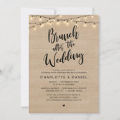 Brunch na de bruiloft, Elopement viering Kaart (Voorkant)