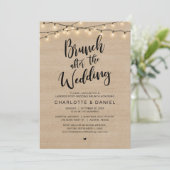 Brunch na de bruiloft, Elopement viering Kaart (Staand voorkant)