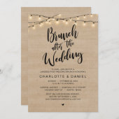 Brunch na de bruiloft, Elopement viering Kaart (Voorkant / Achterkant)