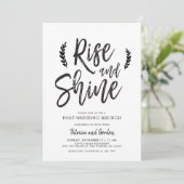 Brunch na de bruiloft 'Rise and Shine' Kaart (Staand voorkant)