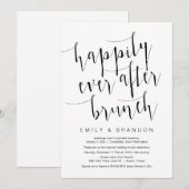 Brunch na een happy end, weggelopen bruiloft kaart (Voorkant / Achterkant)