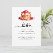 Brunch Pancake Baby shower Uitnodiging (Staand voorkant)