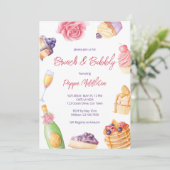 Brunch patisserie pancakes champagne kaart (Staand voorkant)