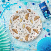 Brunch & Paws Papier Bord - Croissants en Mimosas (Feest)