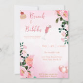 Brunch Pink Floral Kaart (Voorkant)