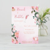 Brunch Pink Floral Kaart (Staand voorkant)