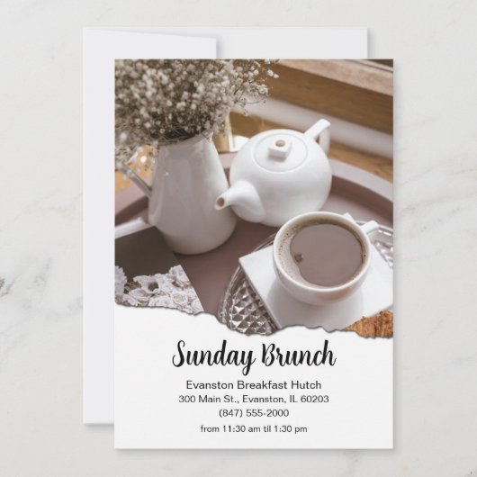 brunch restaurant flyer kaart (Voorkant)