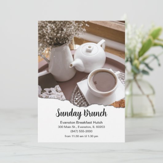 brunch restaurant flyer kaart (Staand voorkant)