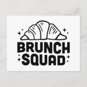 Brunch squad esthetische croissant lover citaten briefkaart (Voorkant)