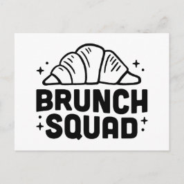 Brunch squad esthetische croissant lover citaten briefkaart