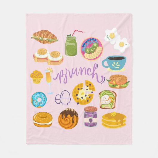 Brunch Squad Fleece Deken (Voorkant)