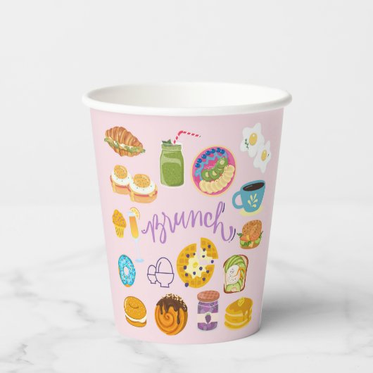 Brunch Squad Papieren Bekers (Achterkant)