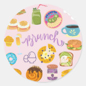 Brunch Squad Ronde Sticker (Voorkant)