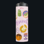 Brunch Squad Thermosbeker<br><div class="desc">Schattige,  roze design voor brunchliefhebbers.</div>