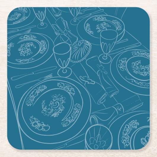 Brunch Tablescape Kartonnen Onderzetters (Voorkant)