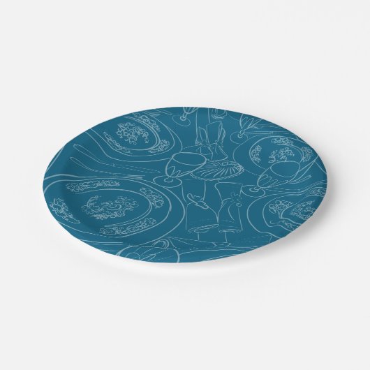 Brunch Tablescape Papieren Bordje (Gekanteld)