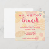 Brunch-thema gaan weg / afscheidsfeest kaart (Voorkant / Achterkant)