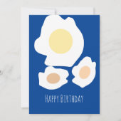 Brunch Three Eggs Breakfast Happy Birthday Kaart (Voorkant)