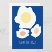 Brunch Three Eggs Breakfast Happy Birthday Kaart (Voorkant / Achterkant)