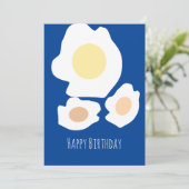 Brunch Three Eggs Breakfast Happy Birthday Kaart (Staand voorkant)
