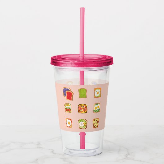 Brunch Toast Acryl Drinkbeker (Voorkant)