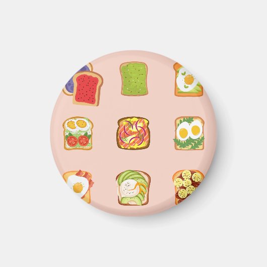Brunch Toast Magneet (Voorkant)