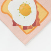 Brunch Toast Patroon Fleece Deken (Hoek)