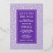 Brunch Uitnodiging Bruidsfeestje Aangepaste Bloeme (Voorkant)