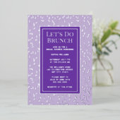 Brunch Uitnodiging Bruidsfeestje Aangepaste Bloeme (Staand Voorkant)