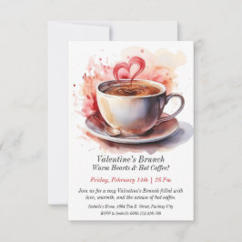  brunch van de Valentijn - Warm Hearts Kaart