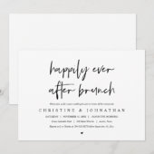 Brunch van 'happily ever after' na de bruiloft kaart (Voorkant / Achterkant)